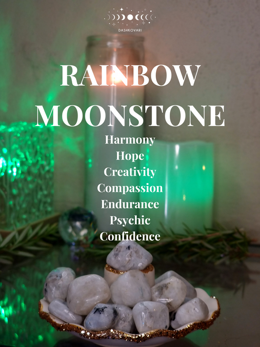 Rainbow Moonstone Tumbled Stone