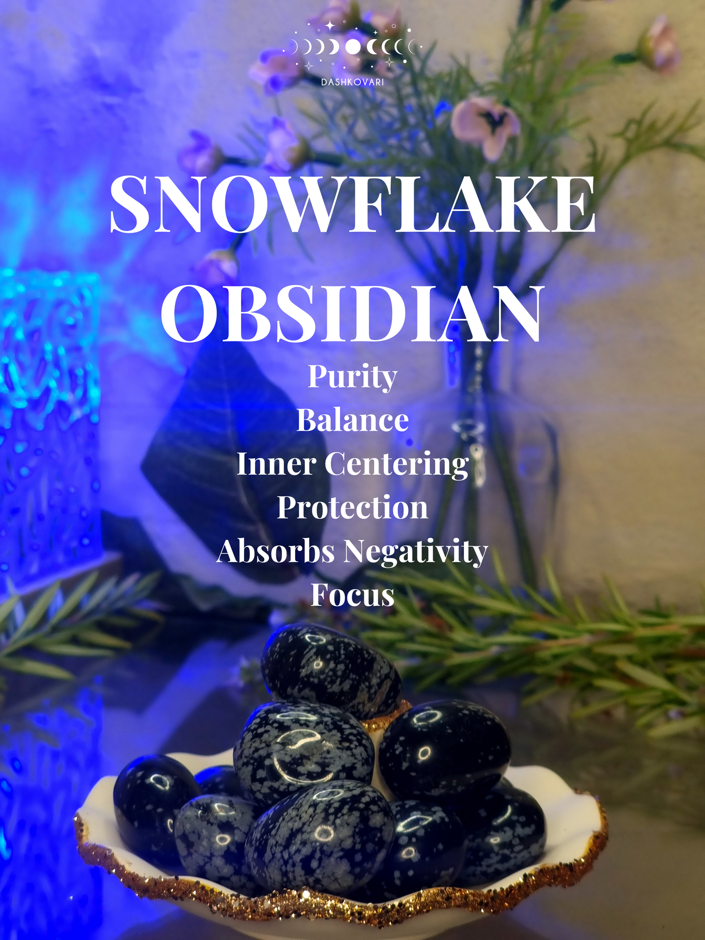 Snowflake Obsidian Tumbled Stone